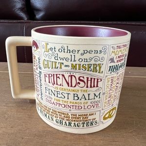 THE UNEMPLOYED PHILOSOPHERS GUILD Jane Austen 2017 coffee mug. Excellent cond.